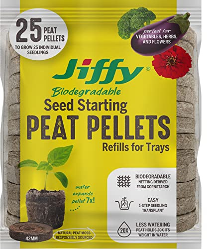 Jiffy J4REFILL - Pellet di torba, 42 mm, colore: Marrone
