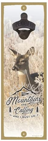 SJT ENTERPRISES, INC. The Mountains are Calling and I Must Go - Doe In A Frosted Field 07519 Flaschenöffner, Holz, 12,7 x 38,1 cm