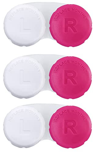 RHUI Contact Lens Case for Travel, Daliy Use-Pink