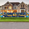 40. Geburtstag Banner Blau Gold, Happy 40th Birthday Banner Deko, Alles Gute zum 40. Geburtstag Banner, 300x50cm Extra Lange Hof Zeichen Poster Hintergrund für Mann 40 Jahre Geburtstag Party Deko