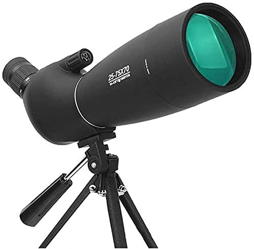 25-75x70 HD Waterproof Spotting Scope with Tripod and Phone Adapter and Carrying Bag Telescope with BAK4 45 Degree Angled Eyepiece