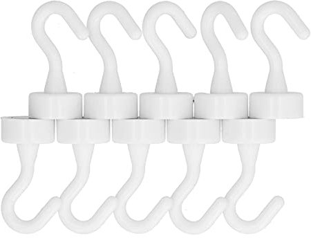 Kunststoff-Magnethaken, 10-teiliges 11-Pfund-Magnethaken-Set, Weiße ABS-Magnethaken, Kompakter, Robuster Magnethaken für Küche, Zuhause, Magnethaken