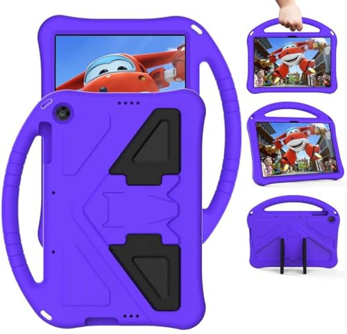 Kids Case For Huawei Matepad T10/T10s/Enjoy Tablet 2 10.1-Inch, Tablet Cover Compatible with Huawei T10/T10s Handle Stand Case, Children Friendly Durable Lightweight Shockproof Protective, Purple
