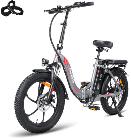 Fafrees F20 [ Official ] Fatbike E Bike Damen mit 36V 15AH abnehmbarem Akku, Herren E-Bike Klapprad 20 Zoll Fahrrad, Electric Citybike Klappbar 250W, Ebike Klapprad 25km/h, Elektrofahrrad