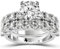 Molioaki Verlobungsring Damen 925 Sterling Silber Silberringe Eheringe Ringe Frauen Diamantring 1.5ct 5A Zirkonia ring mit Geschenkbox Trauring Ehering Verlobung Hochzeit Geschenk mit CZ-50