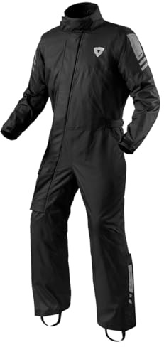 REV'IT! Revit Pacific 4 H2O 1-Teiler Motorrad Regenkombi, schwarz, S