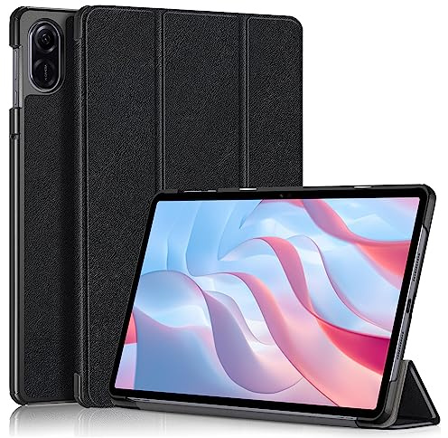 DINGGUAGUA Case for Honor Pad X9 11.5 inch 2023 Slim Lightweight Protective for Honor Pad X8 Pro Tablet Three Folding Hard Back Shell Stand Cover,Black