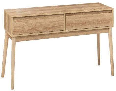 5five - Console 2 tiroirs Effet chêne Naturel abana