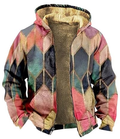 Jackets for Men Men's Insulated Flannel Jacket Mens Long Jacket Tactical Jacket Men Mens Jacket Mens Western Wear Mens Sherpa Lined Flannel Mens Jacket Sherpa Jacket Men(1-Khaki,XX-Large)
