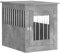 vidaXL Meuble de Cage pour Chiens, Niche pour Chiens avec Porte Verrouillable, Maison pour Chien, Table d'Appoint Salon, Gris Béton Bois d'Ingénierie