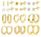ASH'S CHOICE Ohrringe Gold Set, 12 Paar Multipack Creolen Gold Ohrstecker Kleine Set, Silber 925 Creolen Eckig Oval Herz Kleine Perlen Kugel Zirkon Ohrstecker 9ct Gold Ohrringe Set für Damen