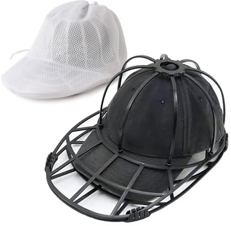 Dulamet Gorra de lavado para gorras de béisbol, forma de lavadora, moldeador para lavadora o lavavajillas, plástico, apto para niños y adultos (negro)