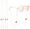 Amabro 2 Stück Schmetterlings Brillenkette Damen,73cm Brillenketten Gold, Brillenband Brillenbänder Brillen Kettenband Sonnebrillenkette für Gesichtsmasken Halterung Lanyards Sonnenbrillen Halskette