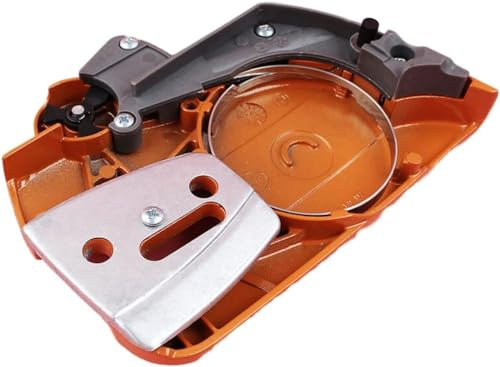 GeRRiT Cubierta de embrague de motosierra: carcasa del motor, cubierta lateral de embrague de freno de cadena para motosierra Husqvarna 340 345 346 350 353 357 359 537107901, 503-99-70-01