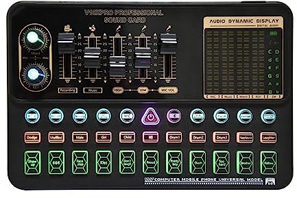 AKALNNB Kit scheda audio BM800 Mixer Scheda audio Studio Mixer audio Canto Riduzione del rumore Microfono Voce Trasmissione in diretta Telefono Computer Record Studio Setup per Rec