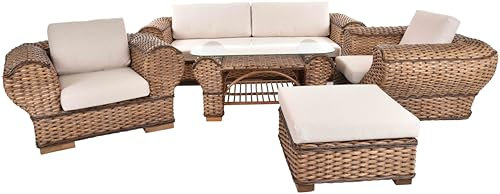 Rattan Wohnzimmer Sitzgruppe Linz Loungeset Rattanmöbel Wintergartengruppe