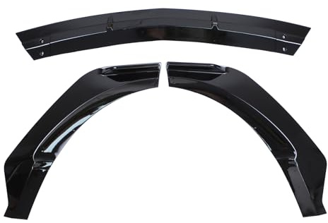 Frontstoßstangenlippe Front Stoßstange Spoiler Lippe Stoßfänger Frontlippe Spoilerlippe Frontspoiler Frontstoßstange Diffusor Splitter Seitenlippensplitter schwarz für E Klasse W213 2016-2020 AMG Line