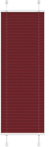 vidaXL Plissee Bordeauxrot 40x150 cm Stoffbreite 39,4 cm Polyester, Faltrollo, Klemmfix, Plisseerollo, Jalousie, Rollo, Plisseerollo für Fenster