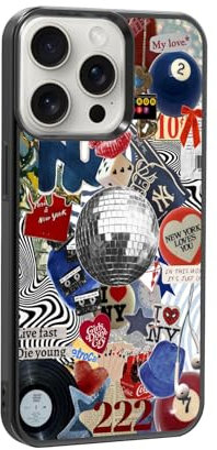 qizjio Coquette iPhone 14 Pro Case, Downtown Girl Collage Aesthetic, Shockproof, TPU, Trendy Color, Basic Case