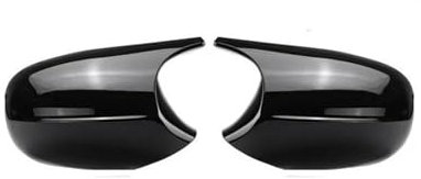 Viviance 1 Paar Auto Rückansicht Seitenmaterial ABS Spiegelabdeckung Trim kompatibel mit BMW 1 3er E87 E81 E82 E90 E91 E92 - Schwarz