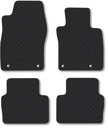 Mazda CX-30 (2019+) Heavy Duty Thick Rubber Car Mats Accessories Tailored Fit Front Rear Set Compatible Accessory Waterproof Durable Non-Slip 5mm Full Coverage Protection with Clips