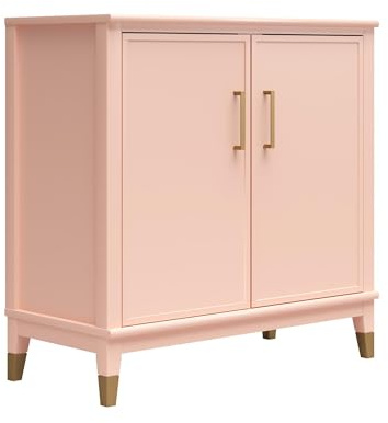 Westerleigh Accent Cabinet 2D Pale Pink, 41x86x85cm (DxWxH)