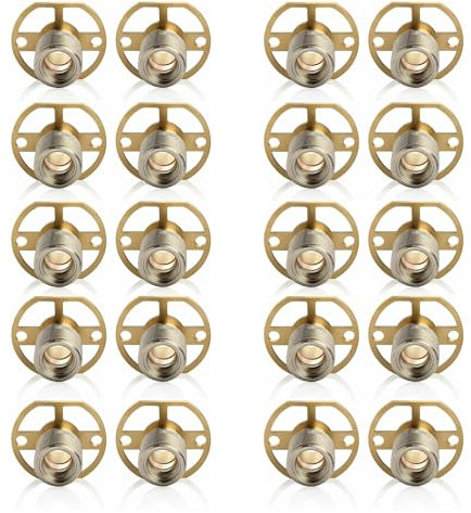 Easy Shower Mounting Systems Kit for Strong Shower Valve Connections and Leak Free installations - BSP Wall Mounting Bar Valve Fixing Brackets for Bar Shower Or Bath Mixer Tap (10 x Pair, 10, Pair)