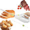 Electric Carving Knife Bread Knife, Cordless Rechargeable Bread Cutter & Meat Slicer with 2 8inch Stainless Steel Blades, Safety Lock Switch, for Families, Meat, Bread, Cheese
