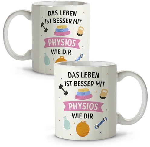 LolaPix Mug Physiotherapeutin. Tasse Physiotherapeutin. Kaffeetassen. Lustige Tasse. Geschenk für Arbeitskollegin. Becher Physiotherapeut