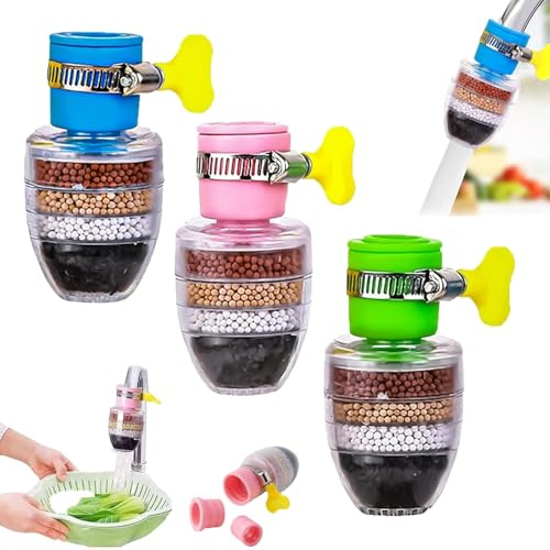 Purificatore d'acqua al carbone magico, filtro anti-schizzi per il lavandino del bagno della cucina, purificatore d'acqua montato sul rubinetto, anti-schizzi e facile da installare