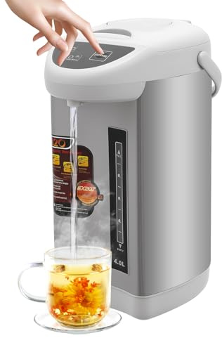 Heißwasserspender 4L 750W, Elektrischer Thermopot mit 3 Entnahmemethoden, Glühweinkocher Warmwasserspender für Glühwein, Punsch und Tee auf Festen, Büros und Weihnachtsmärkten