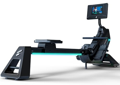 Sportstech Rudergerät für Zuhause, rudergeräte 24 Widerstandsstufen, sRow | Rudergerät klappbar leise Magnetbremssystem, LED Technologie & Tablethalter, rudermaschine mit App für sanftes Rudern