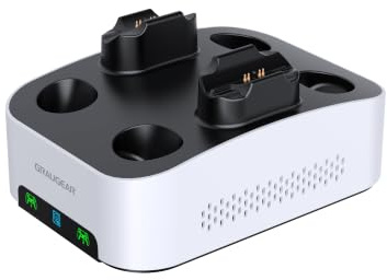 GRAUGEAR Externe Festplatte 6TB für PS5 Konsole, Slim, Pro, m. Ladestation | 6TB Festplatte 3,5 Zoll formatiert für PS5, mit Ladestation für 2 x PS5 Controller, Ideal für Gaming und Speicherplatz