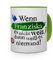 printplanet Tasse mit Namen Franziska - Layout: Wenn Franziska es Nicht weiß, dann weiß es niemand - Namenstasse, Kaffeebecher, Mug, Becher, Kaffee-Tasse - Farbe Grün