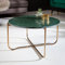 cagü Design Couchtisch FLORENTIN Grün aus Marmor mit Gold Gestell 62cm