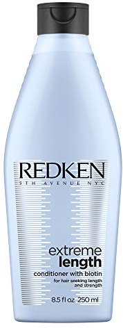 Redken Extreme Length Conditioner für länger werdendes Haar, Pflege-Spülung mit Biotin, für strapaziertes Haar, Anti-Spliss & Anti-Haarbruch, stärkende Haarpflege für langes Haar, 250 ml Geruchlos
