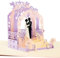 LIMAH® Pop Up 3D Grußkarte/Hochzeit-Karte, Jahrestag-Karte, Hochzeitstag-Karte, Jubiläum-Karte, Verlobungskarte, Karte zur Trauung/Motiv Brautpaar/in Rosa, Lila