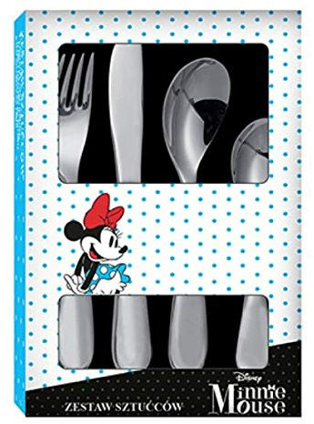 Couverts enfant Minnie Mouse en acier inoxydable 4 pièces