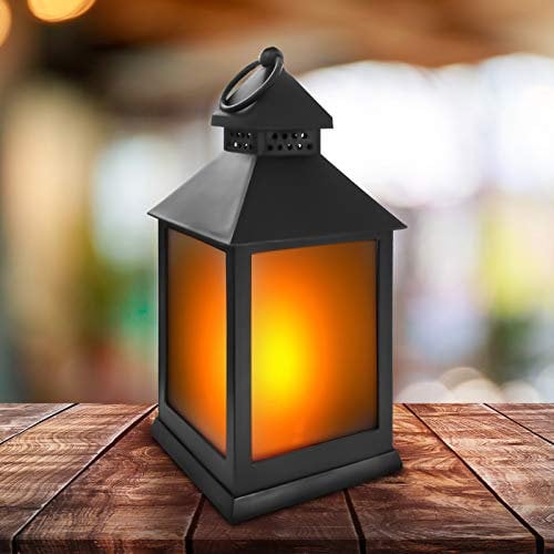 Eaxus® LED Laterne für Draußen - Windlicht mit Flammeneffekt Kerze - Wohnzimmer & Garten Deko