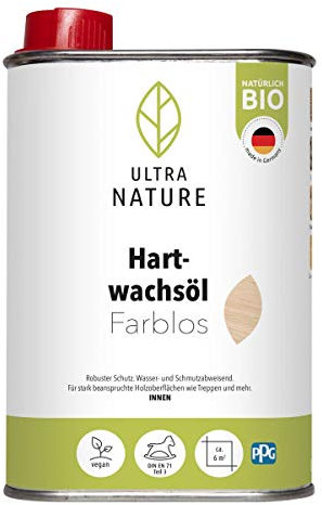 ULTRA NATURE Lacklasur 0,25 L, farblos, vegan, organisch, lösungsmittelfrei, seidenglänzend, Holzlasur