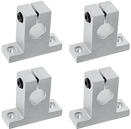 eMagTech Linearkugellager Befestigungshalterung für Linearführung, SK12 Passwellendurchmesser 12 mm, Aluminiumlegierung, 4 Stück