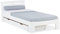 Homestyle4u 2291, Holzbett 90x200 mit Schublade Weiß Einzelbett mit Lattenrost Bettkasten Bett Holz Kiefer