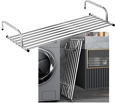 whalebee Stendibiancheria da Parete Stendibiancheria Espandibile, Stendibiancheria per Balcone Davanzale Ribaltabile Stendino Salvaspazio, per Uso Esterno, Stendino da Appendere alla Ringhiera
