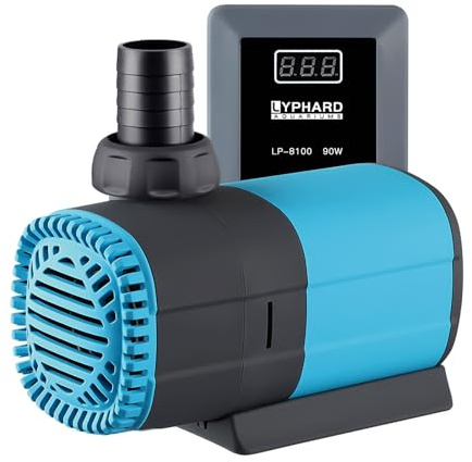 LYPHARD AQUARIUMS 90W 3200GPH Submersible Water Pump 24V DC with Controller, High Lift 20FT Pond Pump Adjustable Fountain Pump Ultra Quiet Aquarium Pump