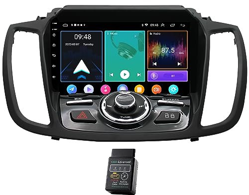 Für Ford Kuga Escape 2013-2019 8 Core 9 32GB Android 12 Autoradio DAB+ CarPlay Navi GPS HD Touchscreen Bluetooth WiFi FM RDS Lenkradkontrolle DSP USB
