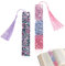 Andibro Glänzende Strass Lesezeichen, 2 Stück Kristallharz Harz bookmark mit Bunter Quaste Glitzer Diamant Lesezeichen ästhetische Seitenmarkierung für Erwachsene Frauen Teenager Kinder Geschenk