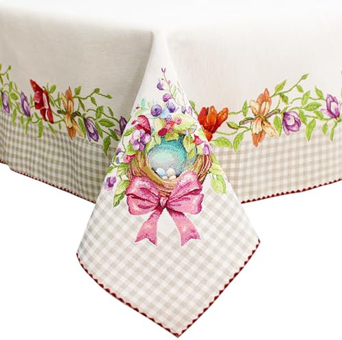 Vingi Tischdecke Ostern Gobelin Tischdecke Ostern 12 Plätze Dis.4 6614