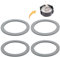4 Stück Ersatz-Dichtungsring für Oster, Mixer-Dichtung O-Ring Gummidichtung Ersatzteile Zubehör Kompatibel mit Oster und Osterizer Mixer
