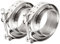 DOCAS 2.5 pouce 63.5mm Kit de Bride de Serrage en V-bande, V-Clamp Tuyau d'Echappement Pince en Acier Inoxydable pour Turbos, universel colliers d'échappement tuyau(2 pièces)