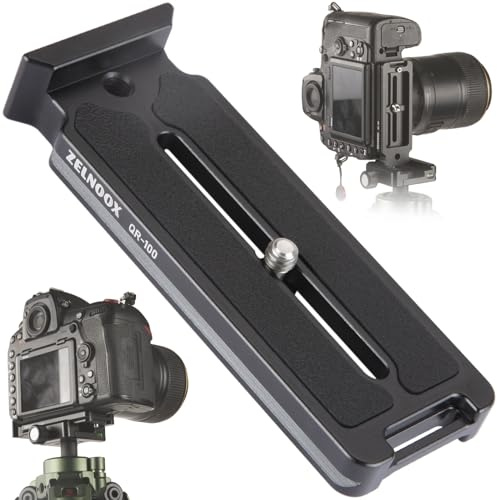 ARCA Dovetail Quick-Release Plate, The Slight L-Shaped Design Gives It an Anti-Twist Feature. The Long Slide Groove 1/4 Stud Mount Fits Most DSLR Camera Telescope Telephoto Lens Feet